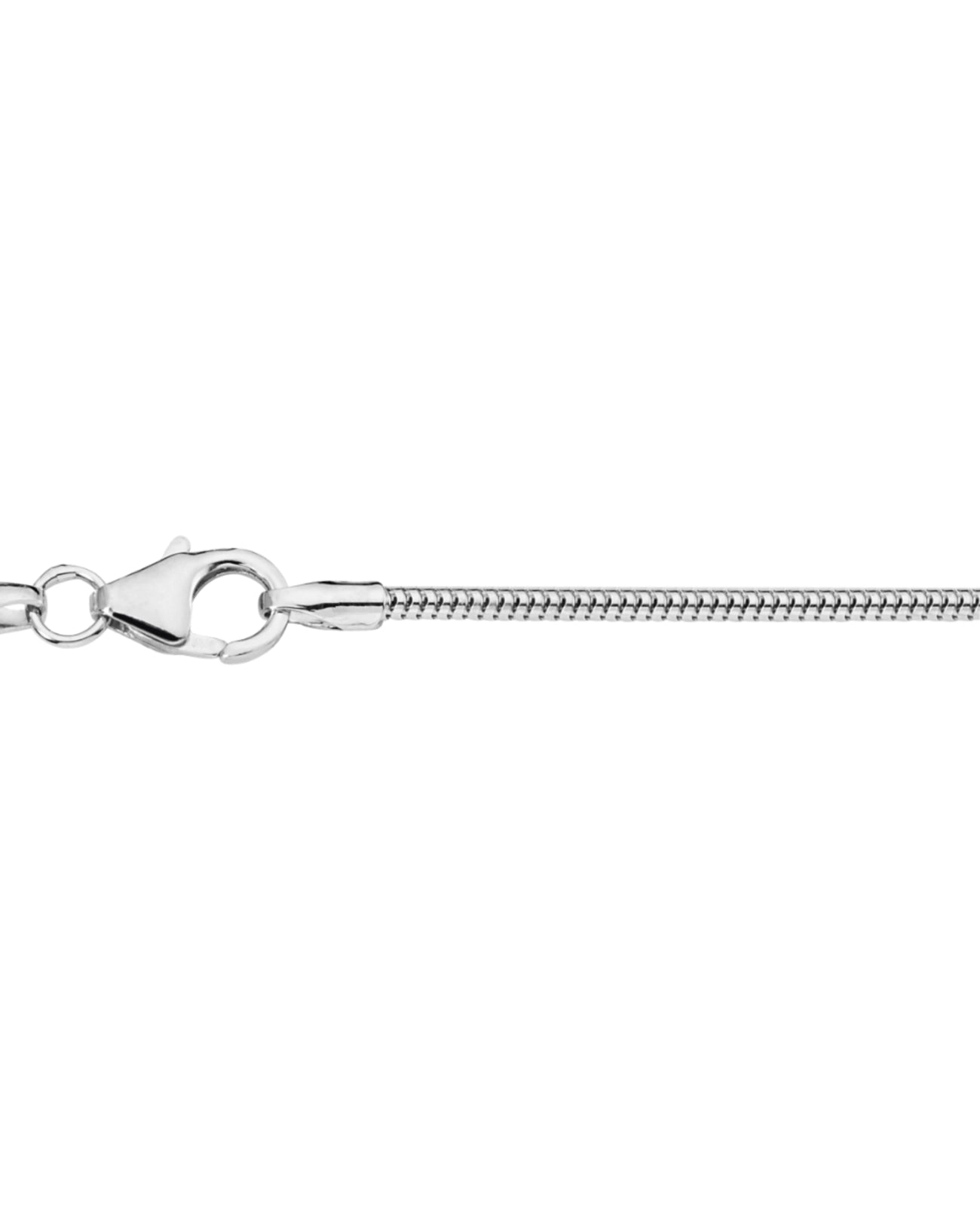 schlangenkette weißgold mit Karabiner Verschluss
