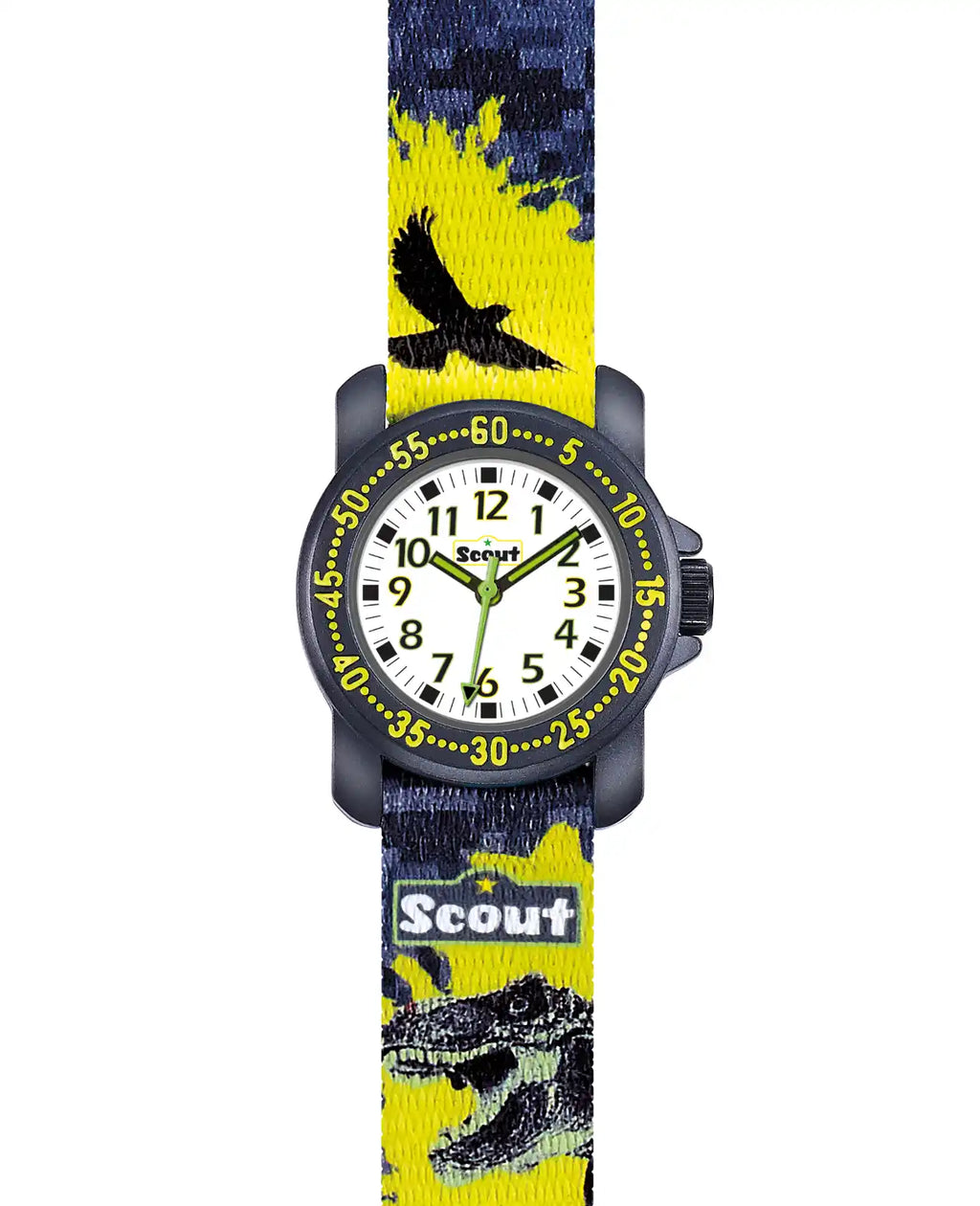 schwarzes gehäuse Dino und Adler Motive  am band