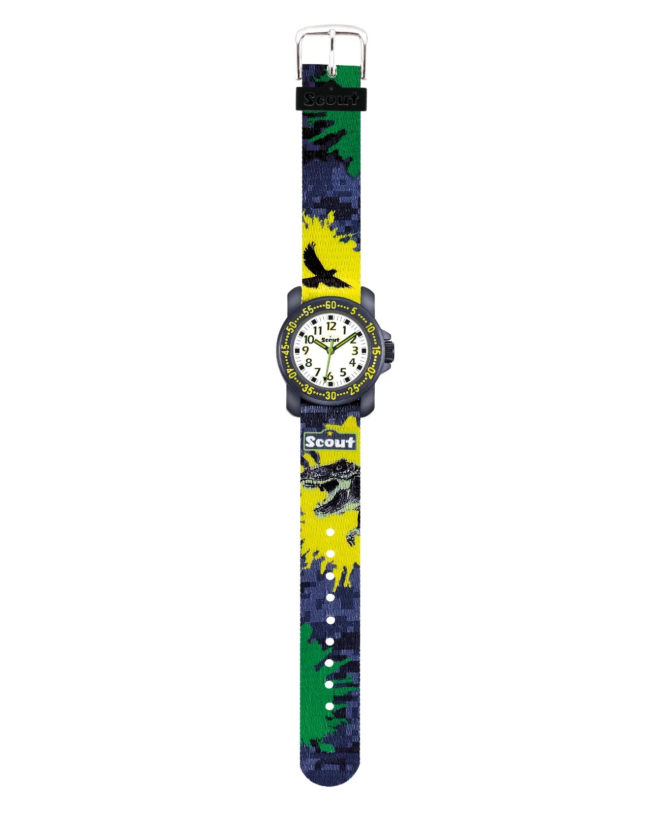 schwarzes gehäuse Dino und Adler Motive  am band