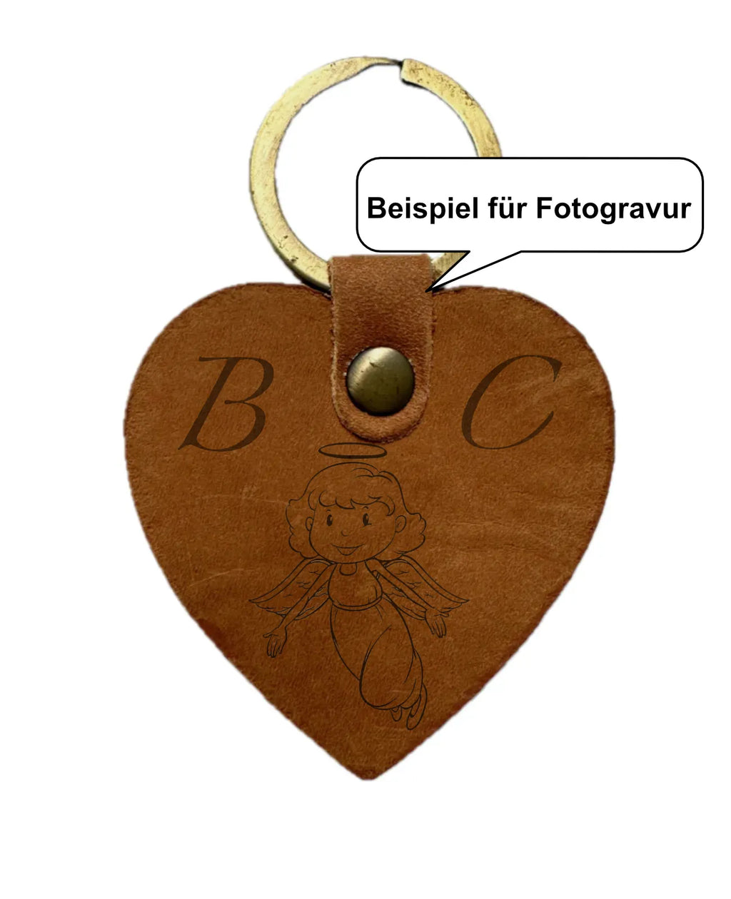 Beispiel für Fotogravur Schutzengel