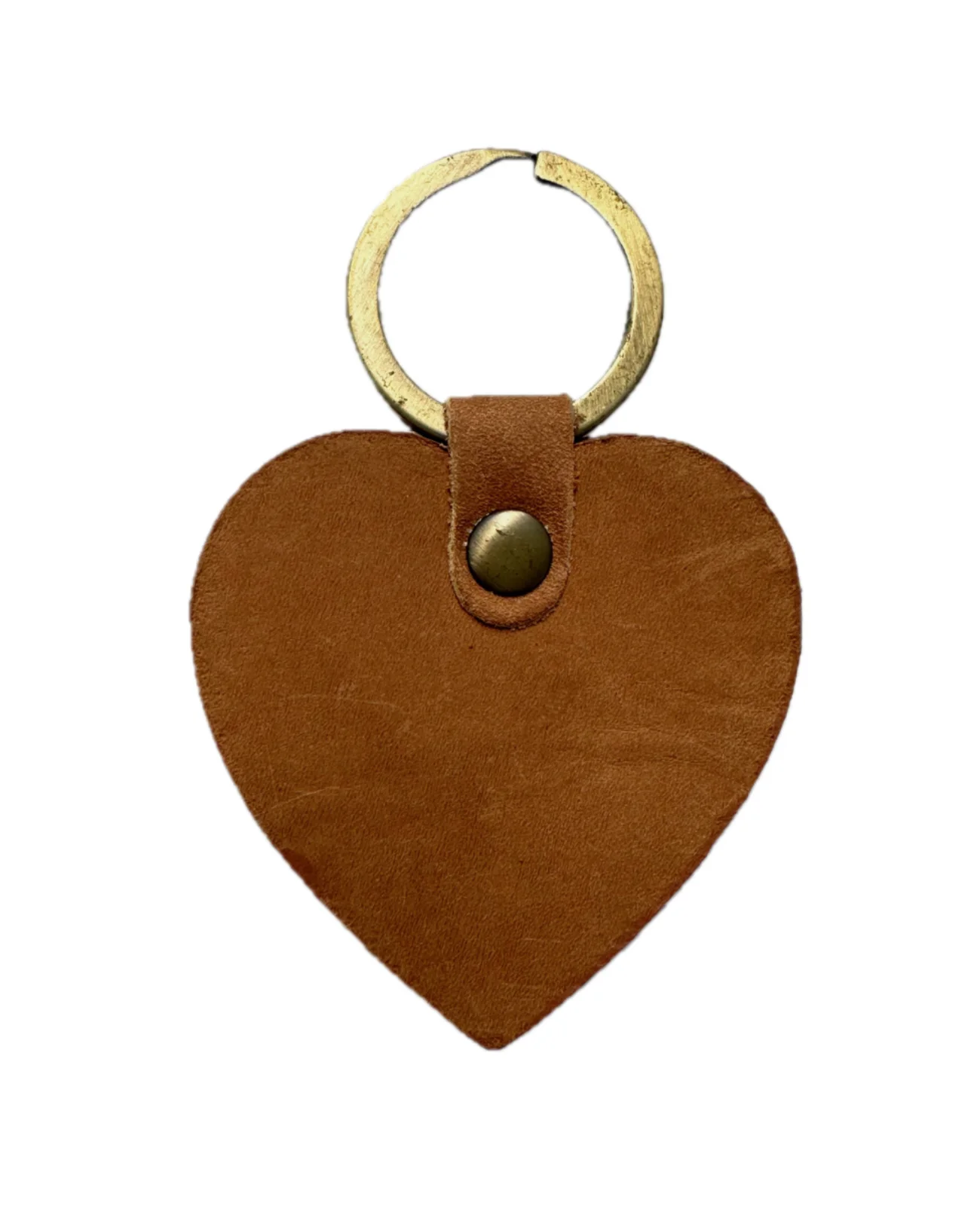 hellbraunes grosses lederhertz mit schluesselring