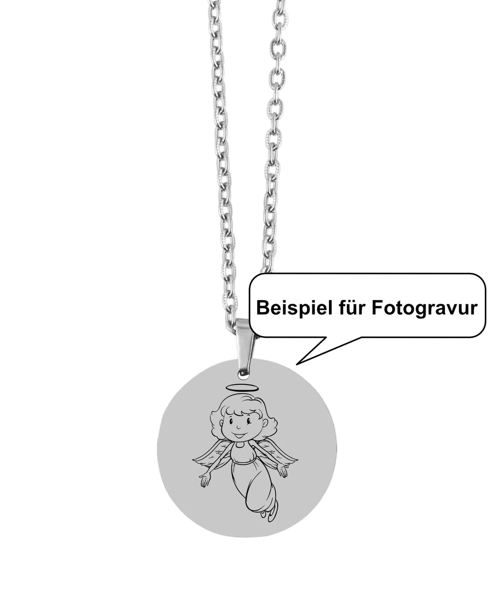 Beispiel für Fotogravur Schutzengel