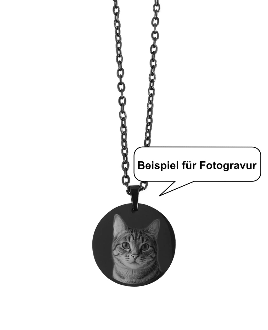 Beispiel für Fotogravur Katze