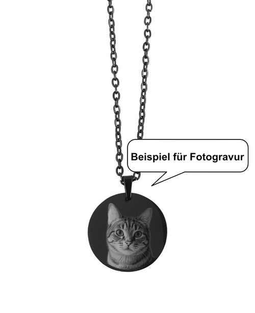 Beispiel für Fotogravur Katze