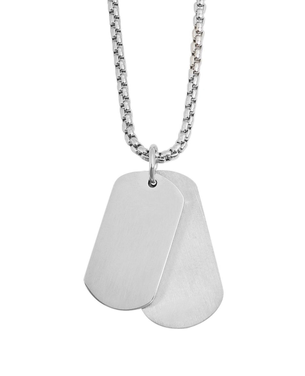 Veneziakette mit zwei verschieden großen Dog Tag Anhängern