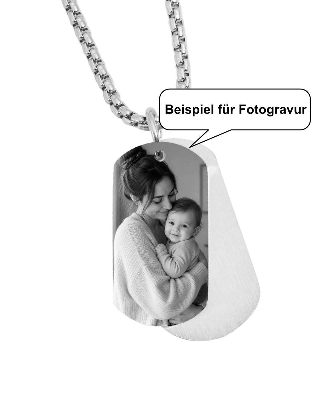 Beispiel für Fofotogravur Mutter mit Kind