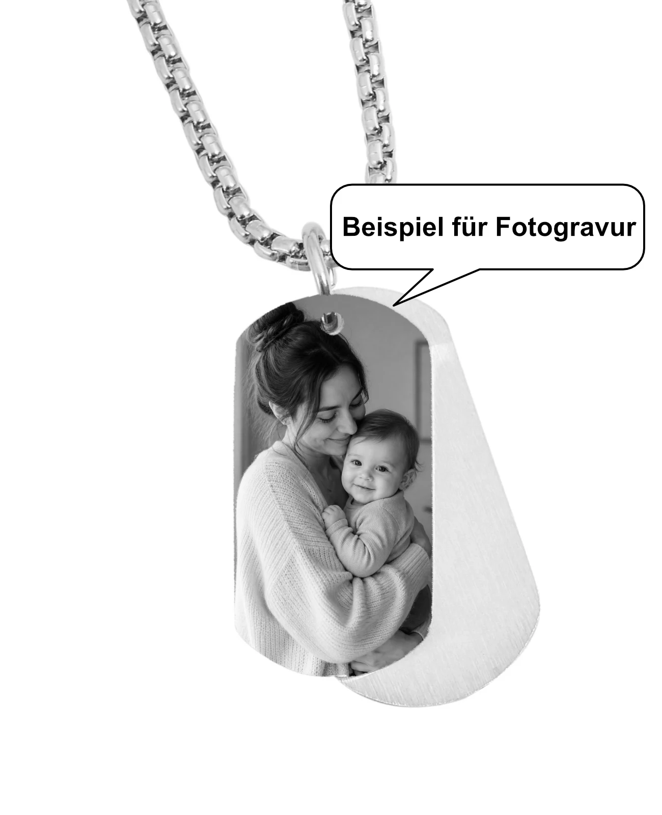 Beispiel für Fofotogravur Mutter mit Kind
