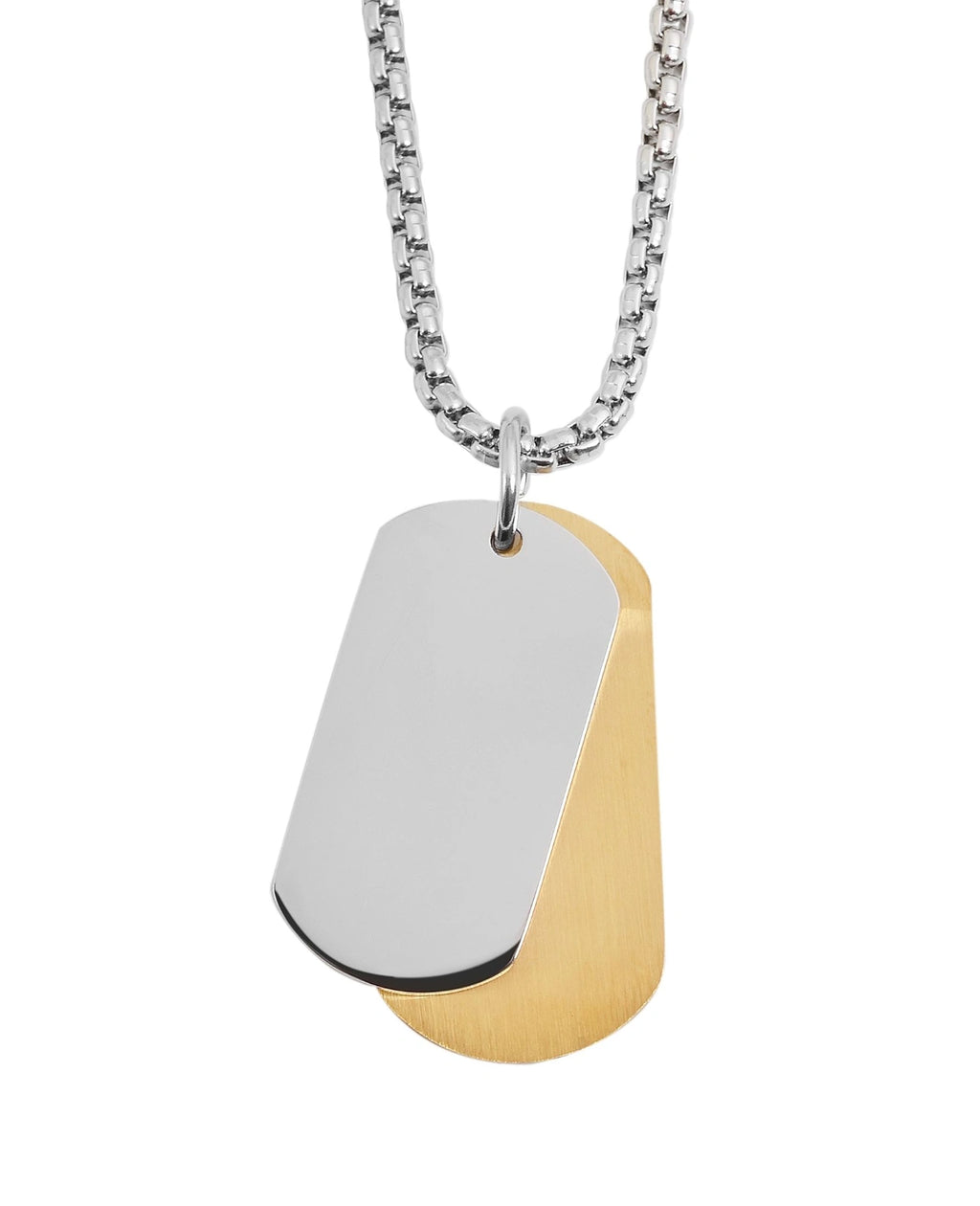 Veneziakette mit zwei verschieden großen Dog Tag Anhängern