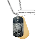Beispiel für Fotogravur Hund