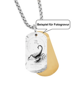 Beispiel für Fotogravur Sternzeichen Skorpion