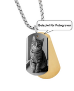 Beispiel für Fotogravur Katze