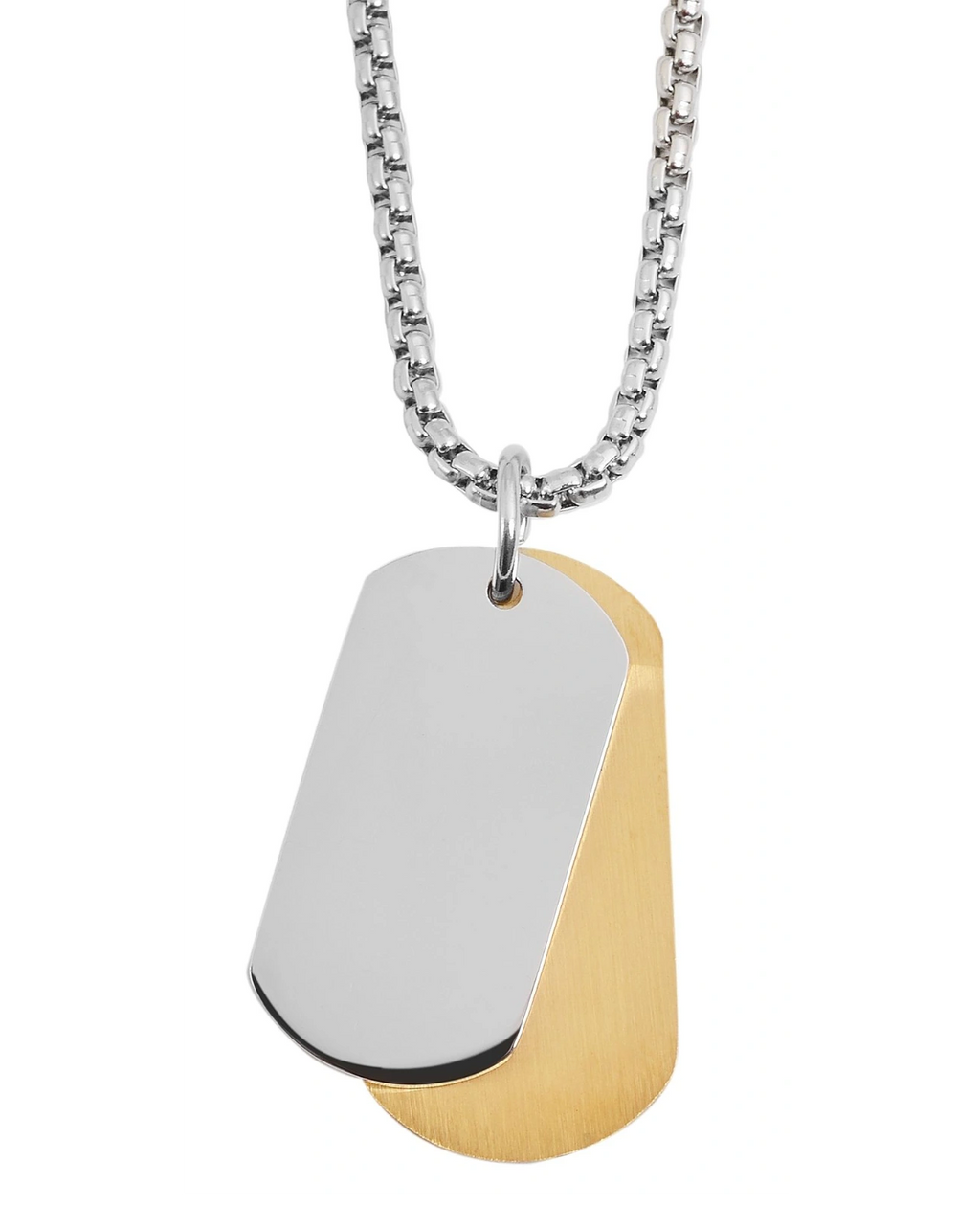 veneziakette mit zwei verschieden großen dog tag Anhängern