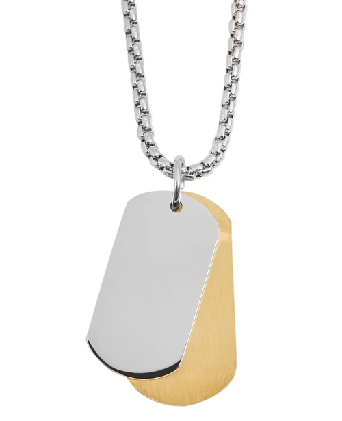 veneziakette mit zwei verschieden großen dog tag Anhängern
