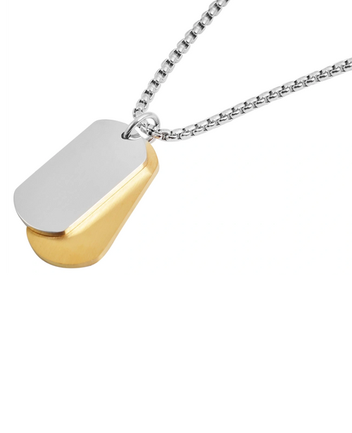 veneziakette mit zwei verschieden großen dog tag Anhängern