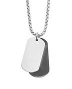 Veneziakette mit zwei verschieden großen Dog Tag Anhängern