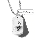 Beispiel für Fotogravur Sternzeichen Skorpion