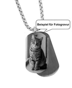 Beispiel für Fotogravur Katze