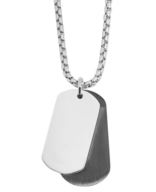veneziakette mit zwei verschieden großen dog tag Anhängern