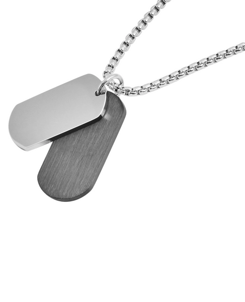 veneziakette mit zwei verschieden großen dog tag Anhängern