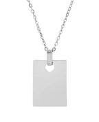 Ankerkette mit rechteckigen Gravuranhänger