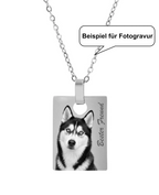 Beispiel für Fotogravur Hund Husky Bester Freund