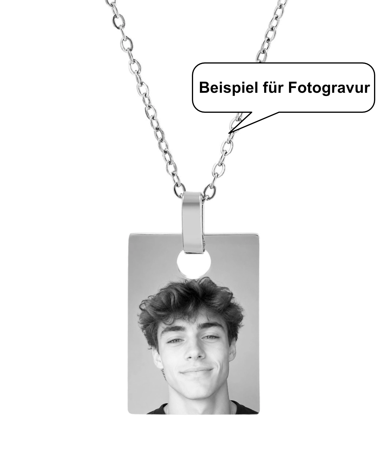 Beispiel für Fotogravur Mann