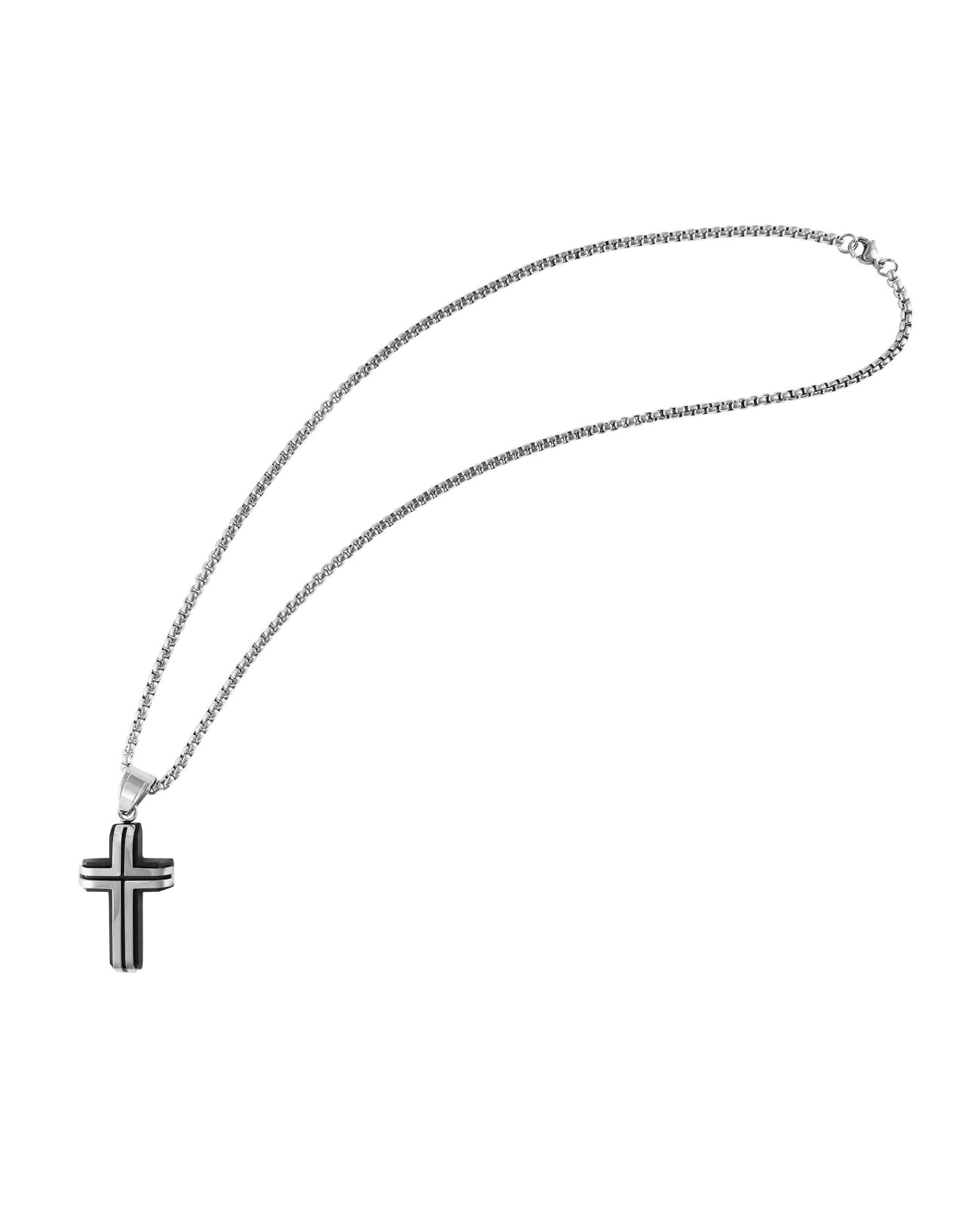 Veneziakette mit Karabinerverschluß Anhänger kantiges Kreuz