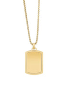 Veneziakette mit Dog Tag Anhänger eckig teilmattiert