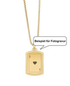 Beispiel für Fotogravur Kartenspiel