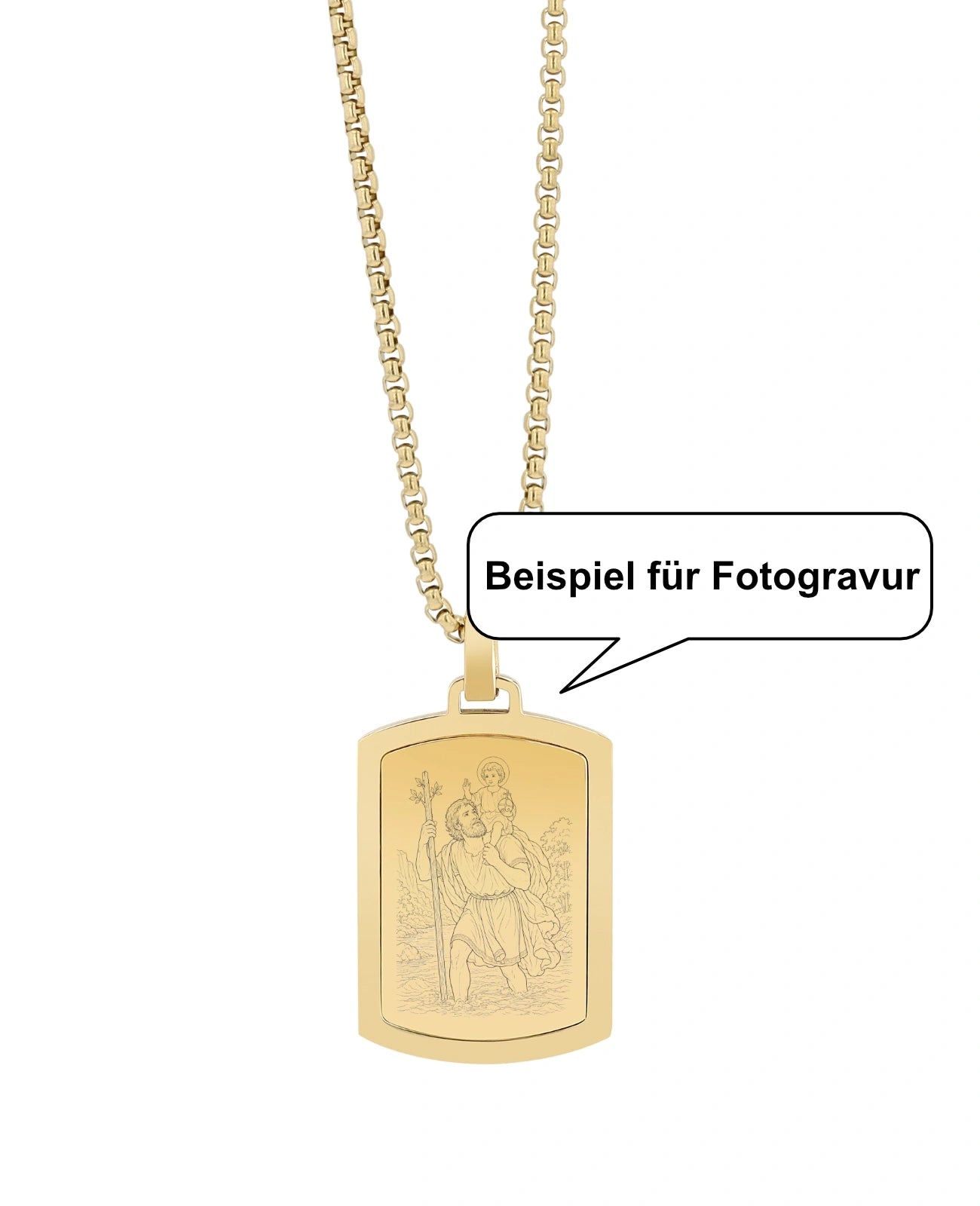 Beispiel für Fotogravur Christphorus