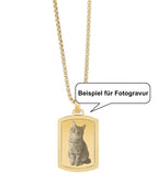 Beispiel für Fotogravur Katze