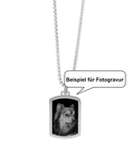 Beispiel für Fotogravur Hund