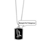 Beispiel für Fotogravur Betende Hände
