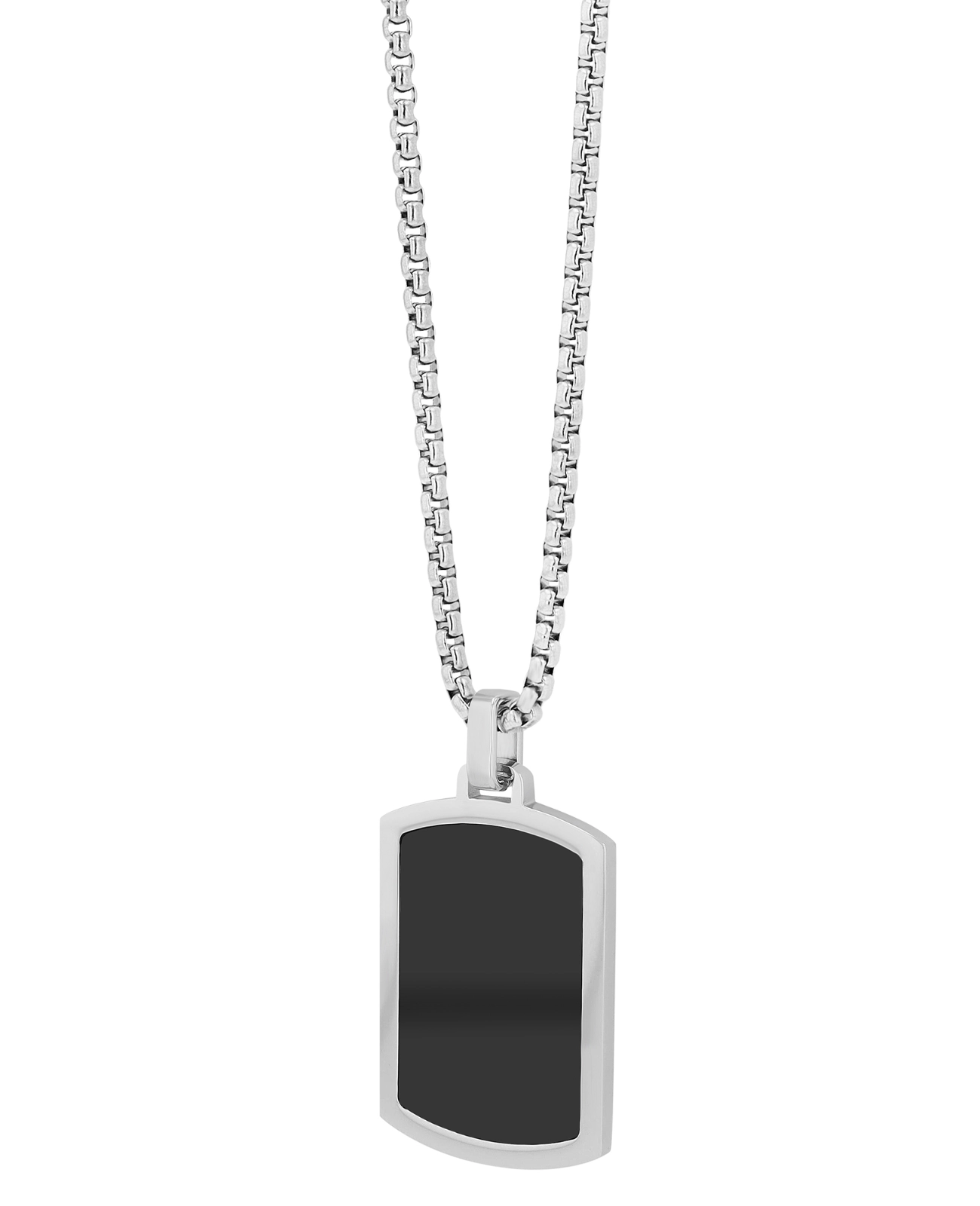 erbskette mit dog tag anhaenger eckig teilmattiert