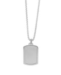 Veneziakette mit Dog Tag Anhänger eckig teilmattiert