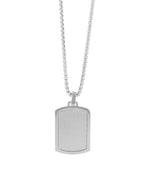Veneziakette mit Dog Tag Anhänger eckig teilmattiert