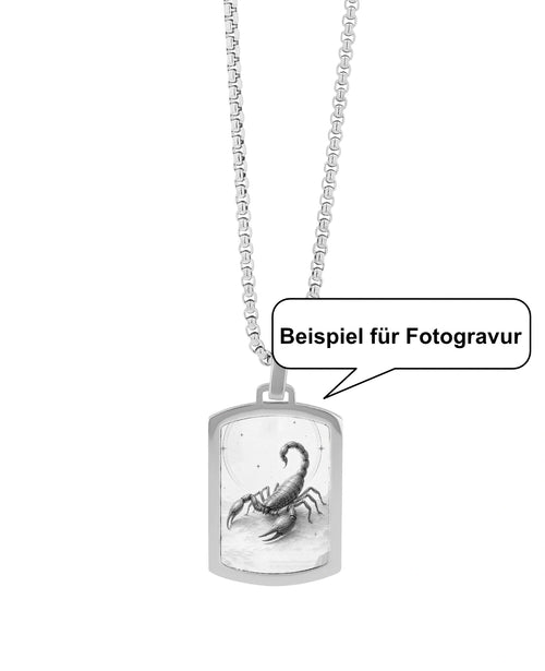 Beispiel für Fotogravur Sternzeichen Skorpion
