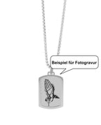Beispiel für Fotogravur Betende Hände