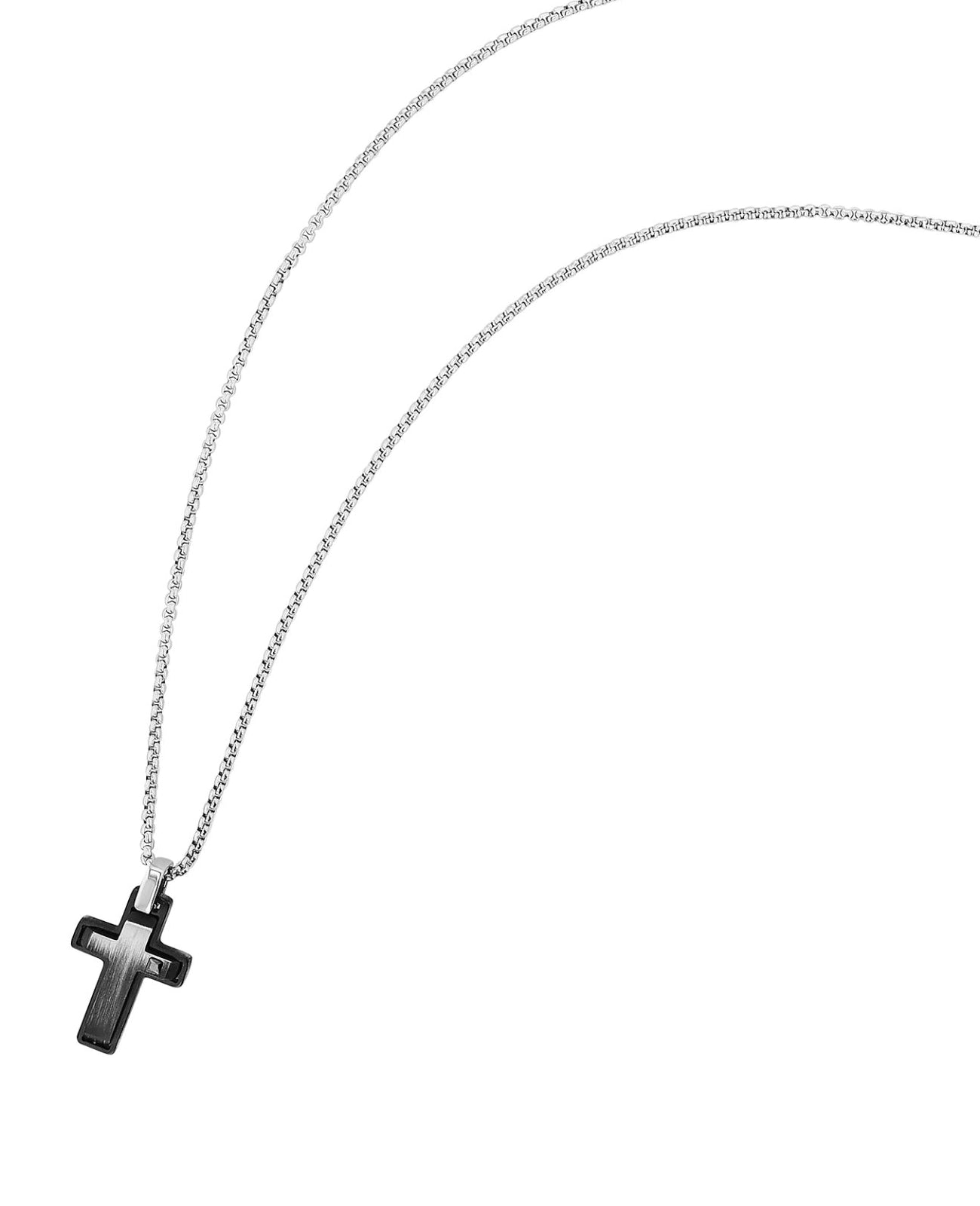 Veneziakette mit Karabinerverschluß Anhänger kantiges Kreuz