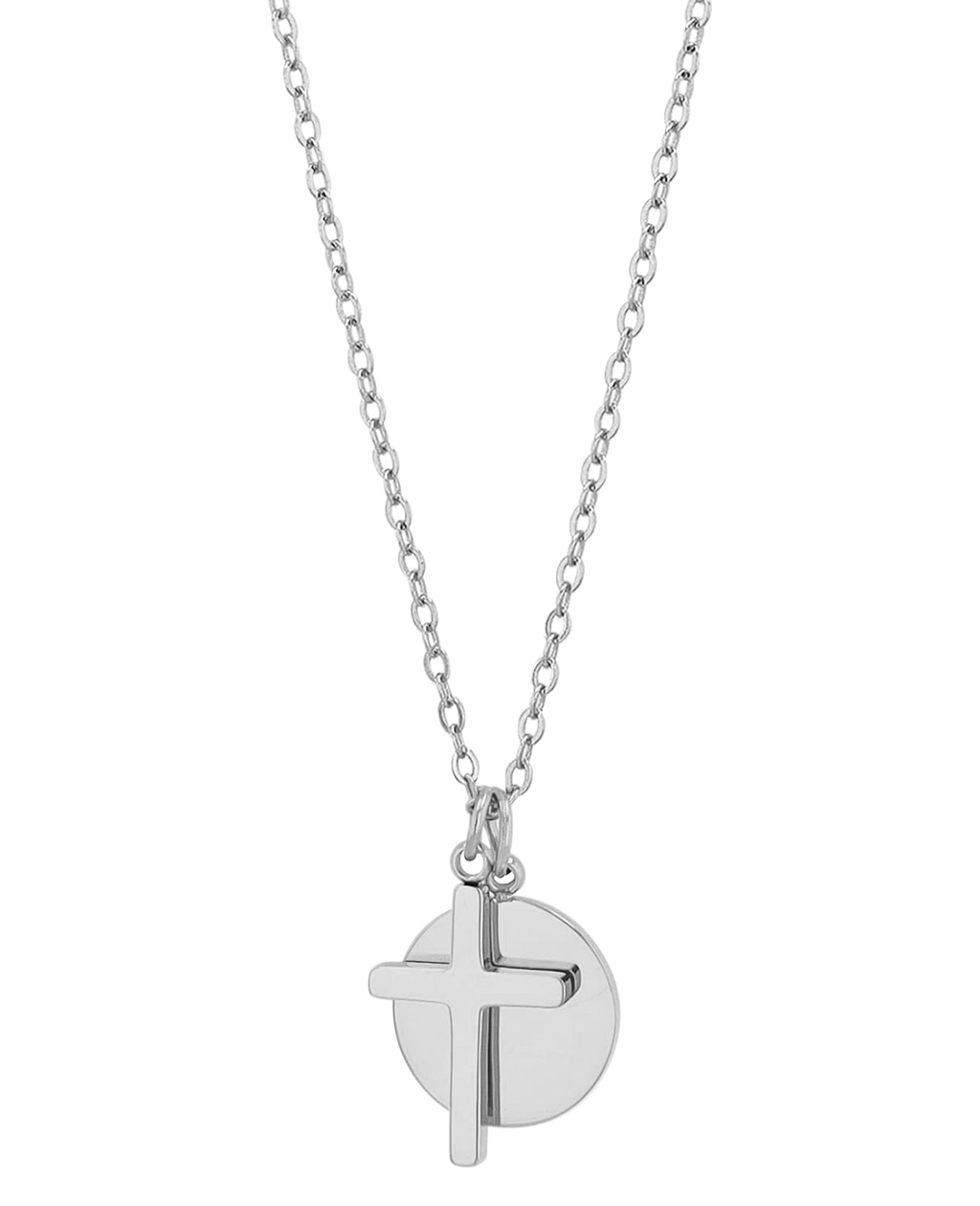 Ankerkette mit anhänger kreuz und gravurscheibe