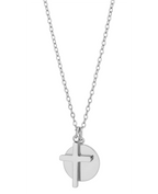 Ankerkette mit anhänger kreuz und gravurscheibe