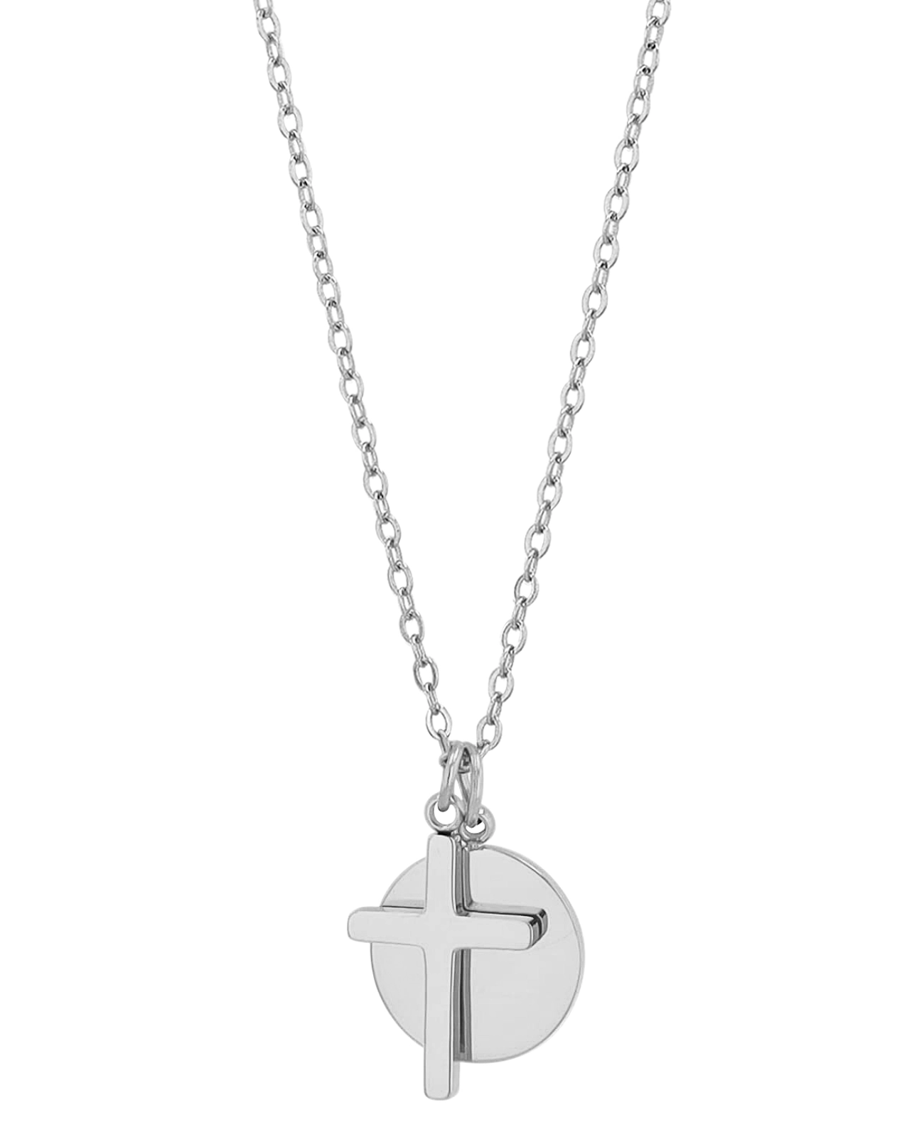 Ankerkette mit anhänger kreuz und gravurscheibe