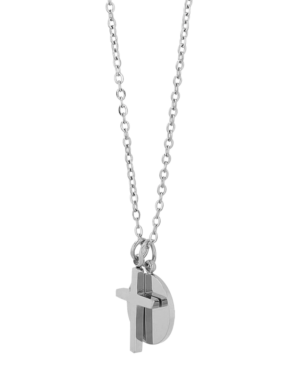 Ankerkette mit anhänger kreuz und gravurscheibe