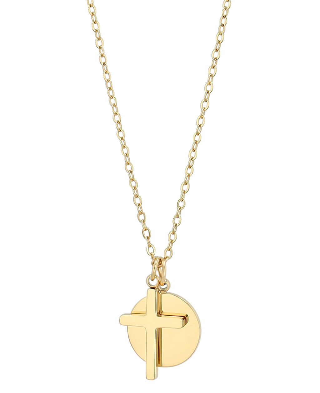Ankerkette mit anhänger kreuz und gravurscheibe