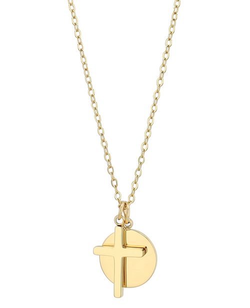 Ankerkette mit anhänger kreuz und gravurscheibe