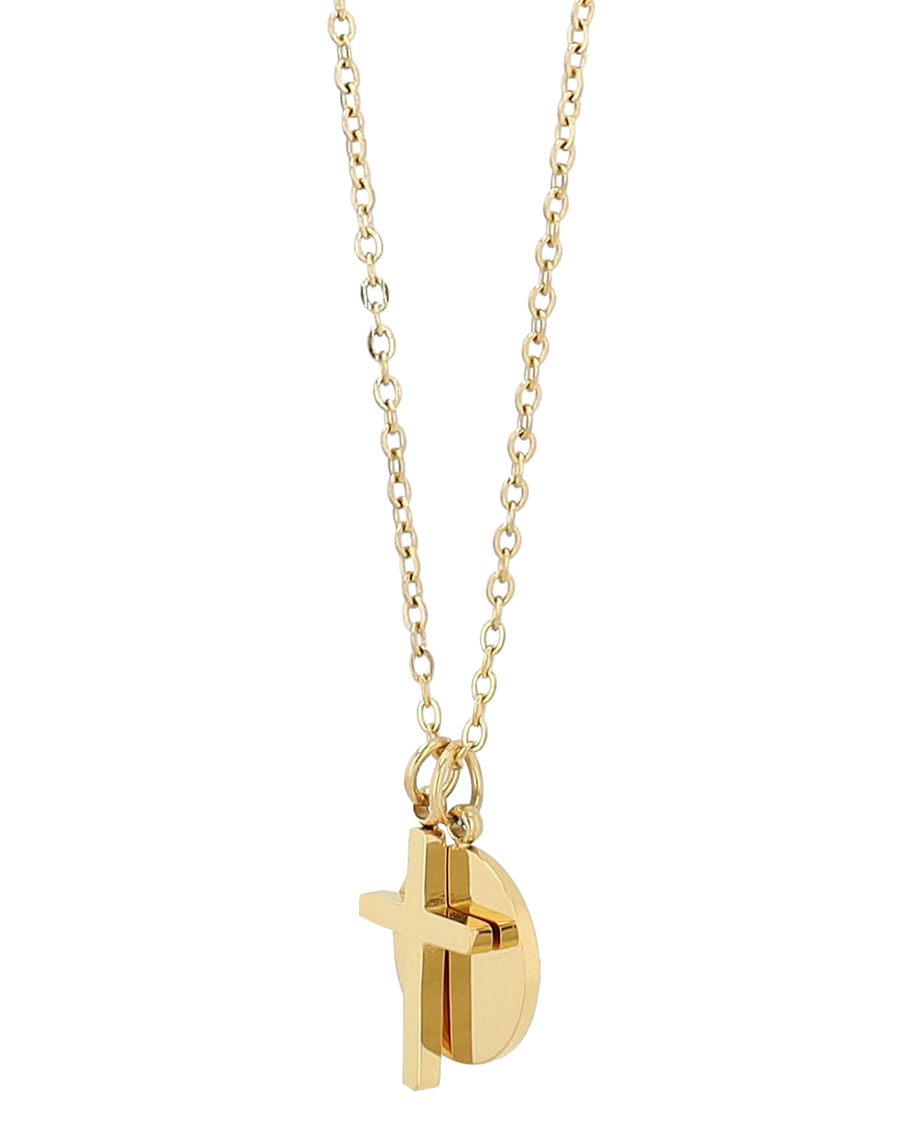 Ankerkette mit anhänger kreuz und gravurscheibe