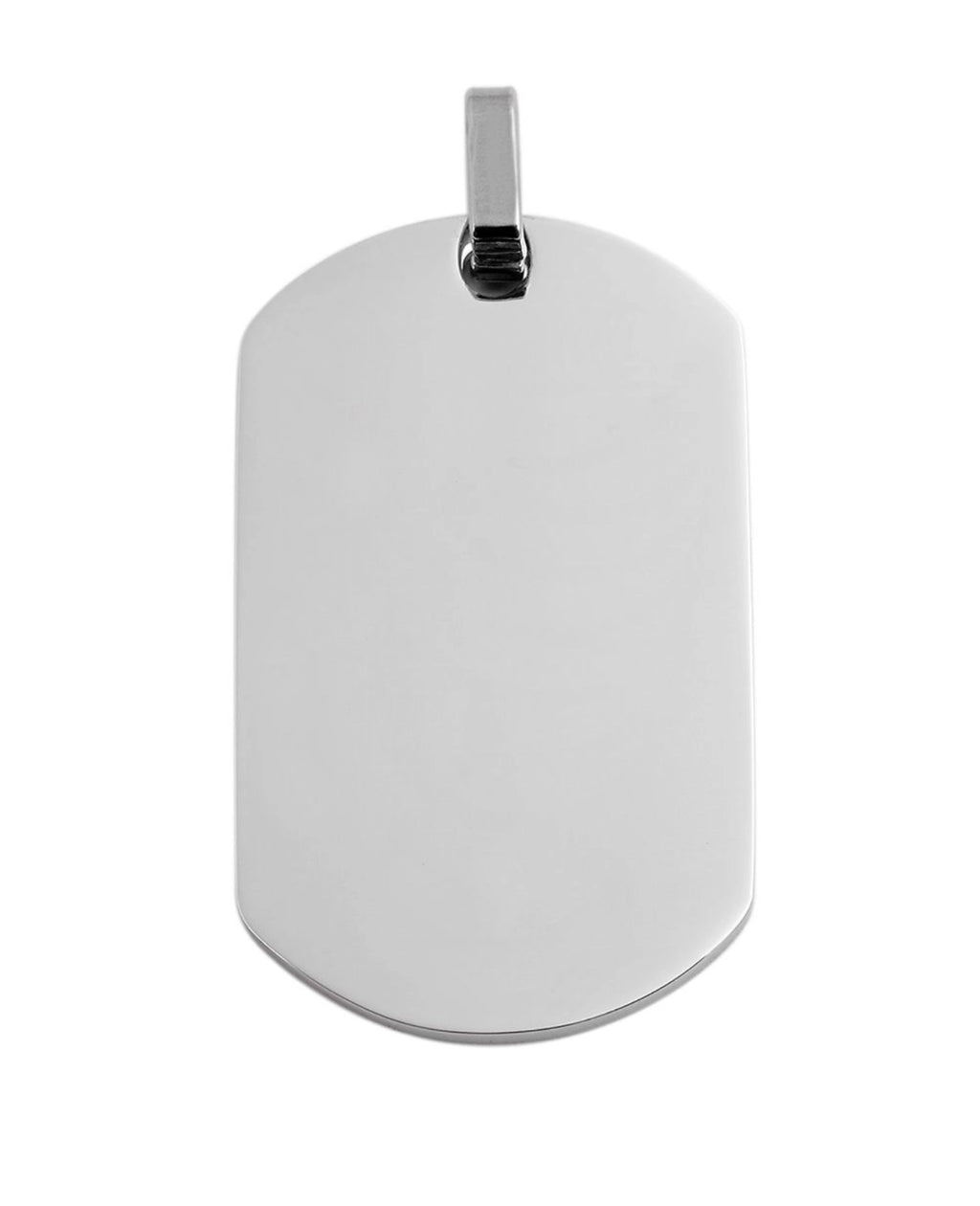 Dog Tag Anhänger rechteckig oben und unten abgerundet