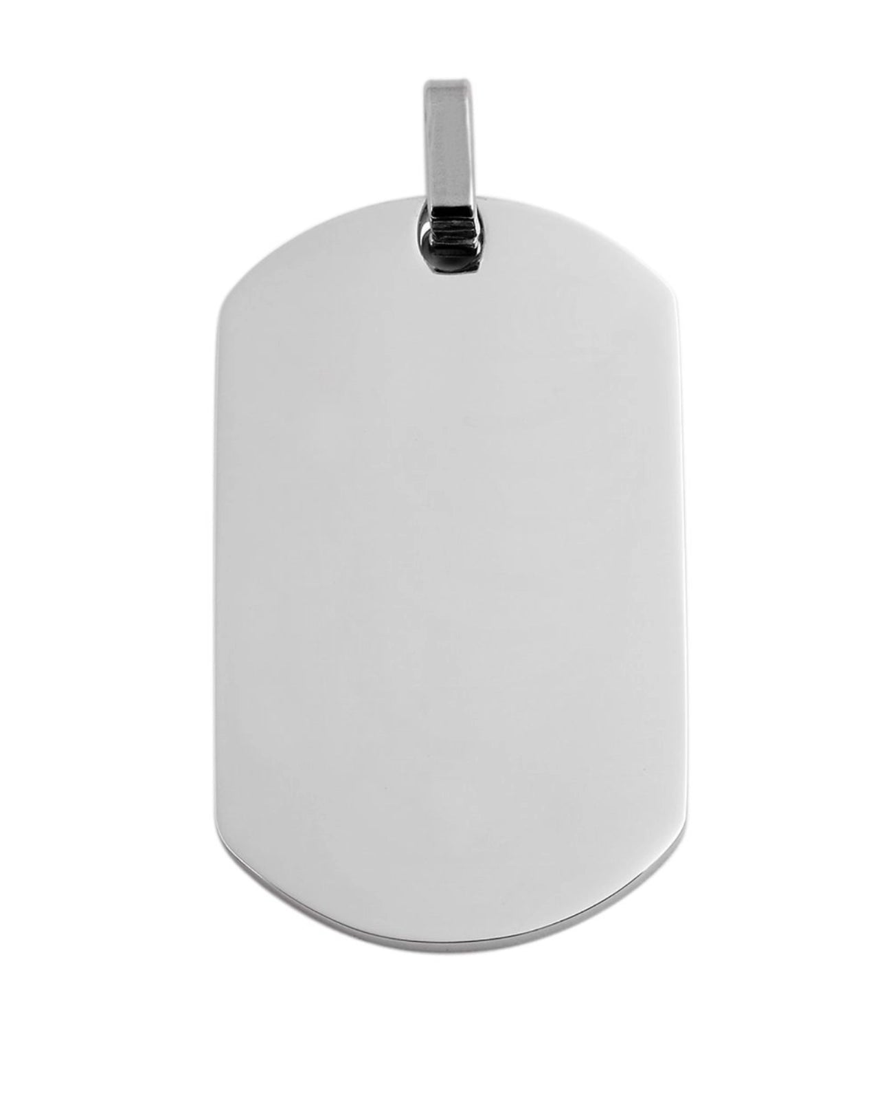 Dog Tag Anhänger rechteckig oben und unten abgerundet