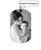 Beispiel für Fotogravur Mutter mit Kind