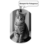 Beispiel für Fotogravur Katze